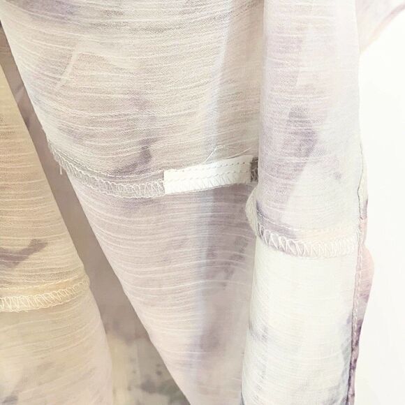 PIT Amsterdam Women’s Sheer Sleeveless Abstract Ruffle Blouse Top US Size 2 - Picture 5 of 5